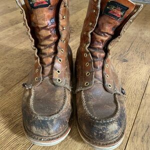 Vintage Brown Leather Work Boots
